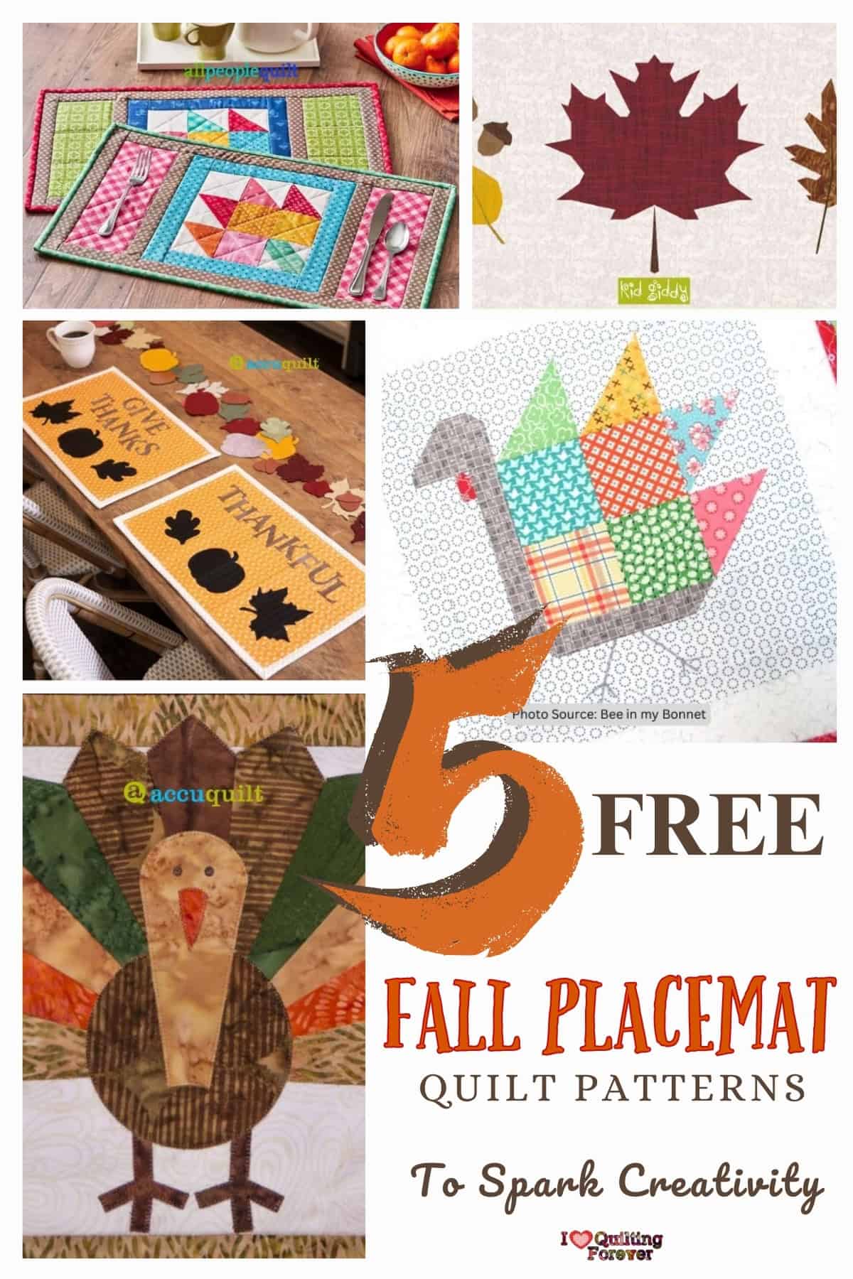 Fall Placemat Quilt Patterns Roundup 1 ILQF Pinterest