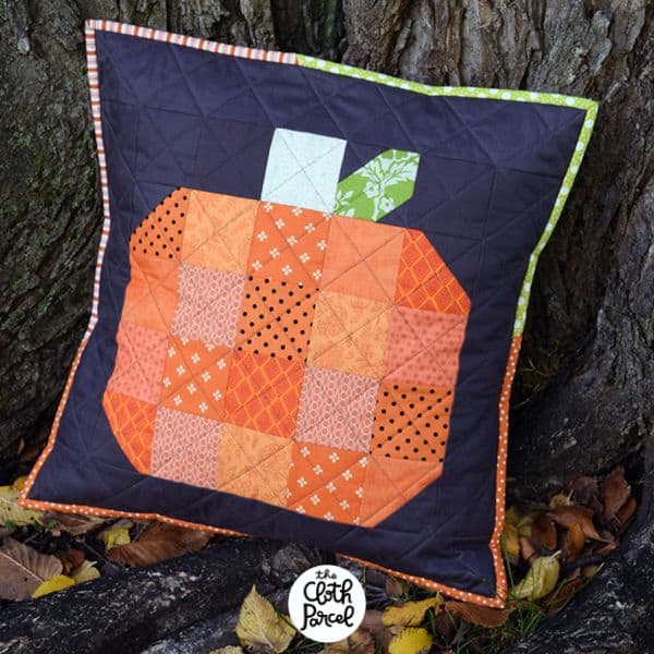 Fall Pumpkin Quilted Pillow Pattern - free quilt pattern