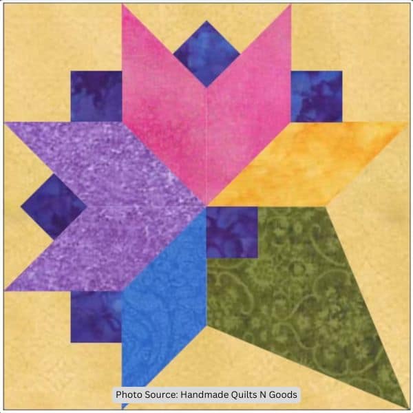 Floral Bouquet Quilt Block Pattern - etsy