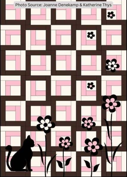 Garden Cat Quilt Pattern - free quilt pattern