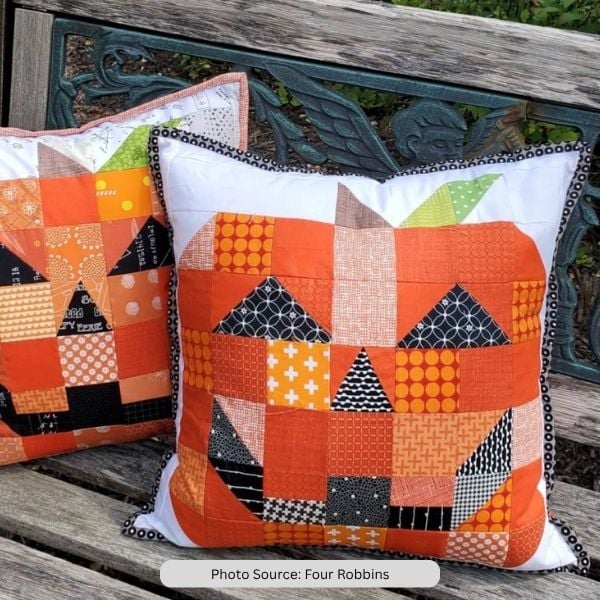Jack-O’-Lantern Pillow Quilt Pattern - etsy paid
