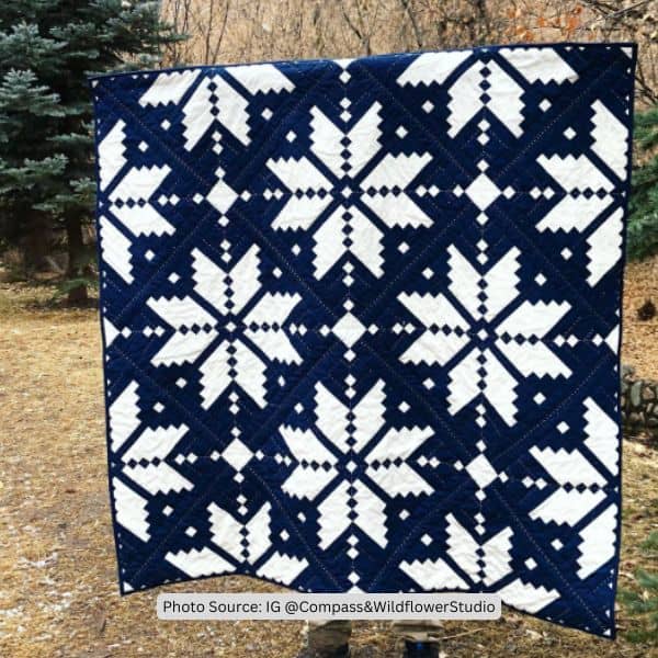 Knitted Star Quilt Idea from Compass&WildflowerStudio
