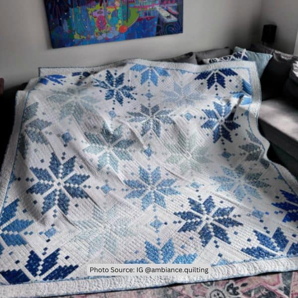 Knitted Star Quilt Idea from ambiance.quilting
