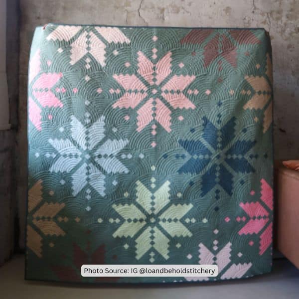 Knitted Star Quilt Idea from loandbeholdstitchery