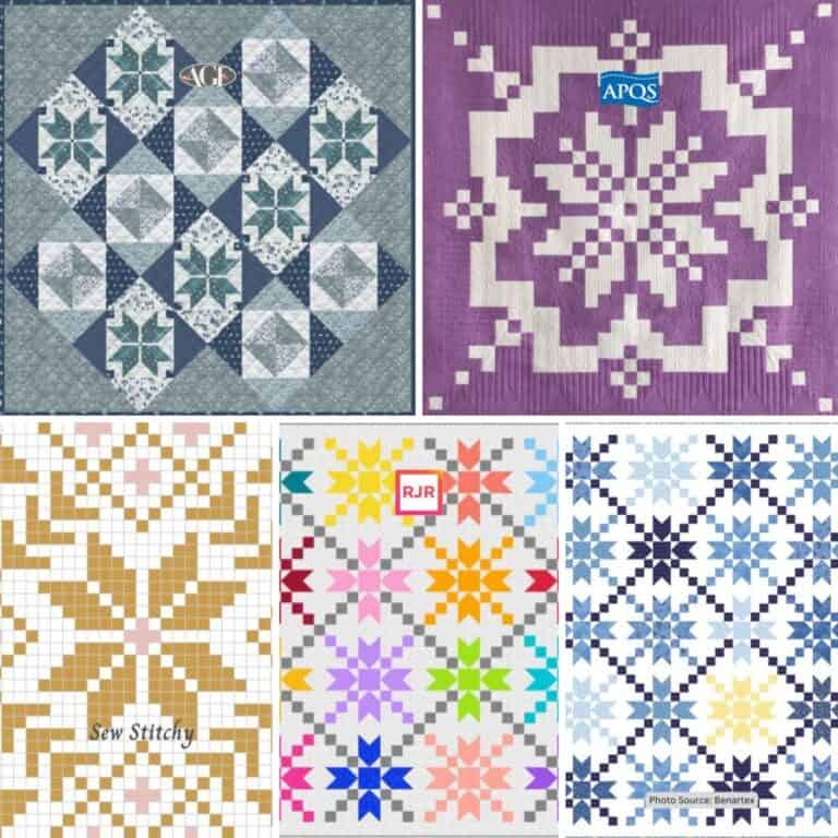 Knitted Star Quilt Patterns Roundup Featured Cover