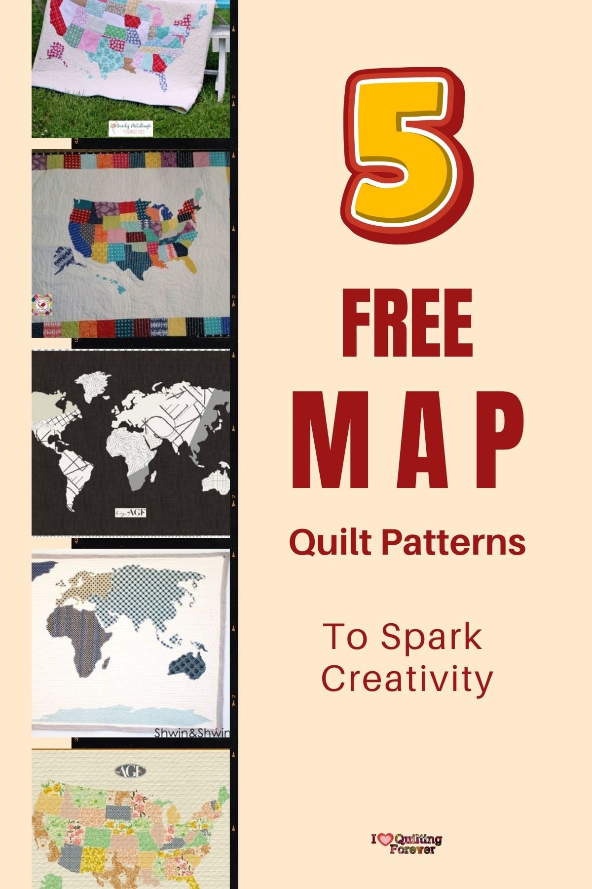Map Quilt Patterns roundup - ILQF Pinterest