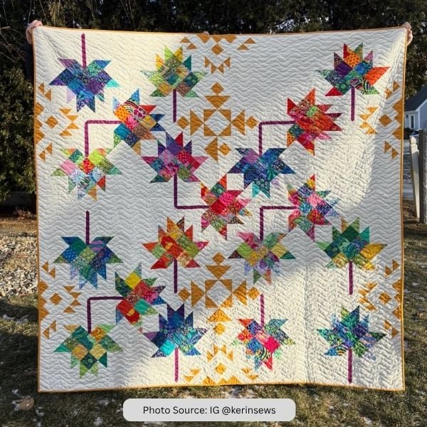 Maple Leaf Quilt Idea from IG kerinsews