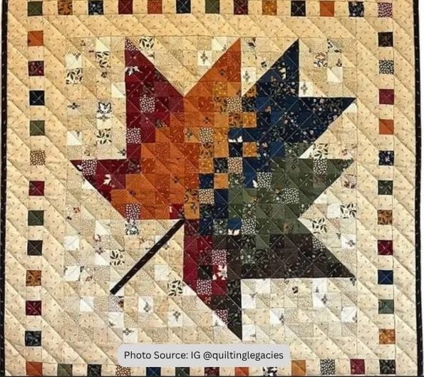 Maple Leaf Quilt Idea from IG quiltinglegacies