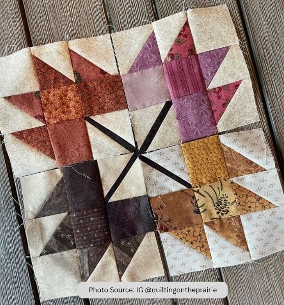 Maple Leaf Quilt Idea from IG quiltingontheprairie
