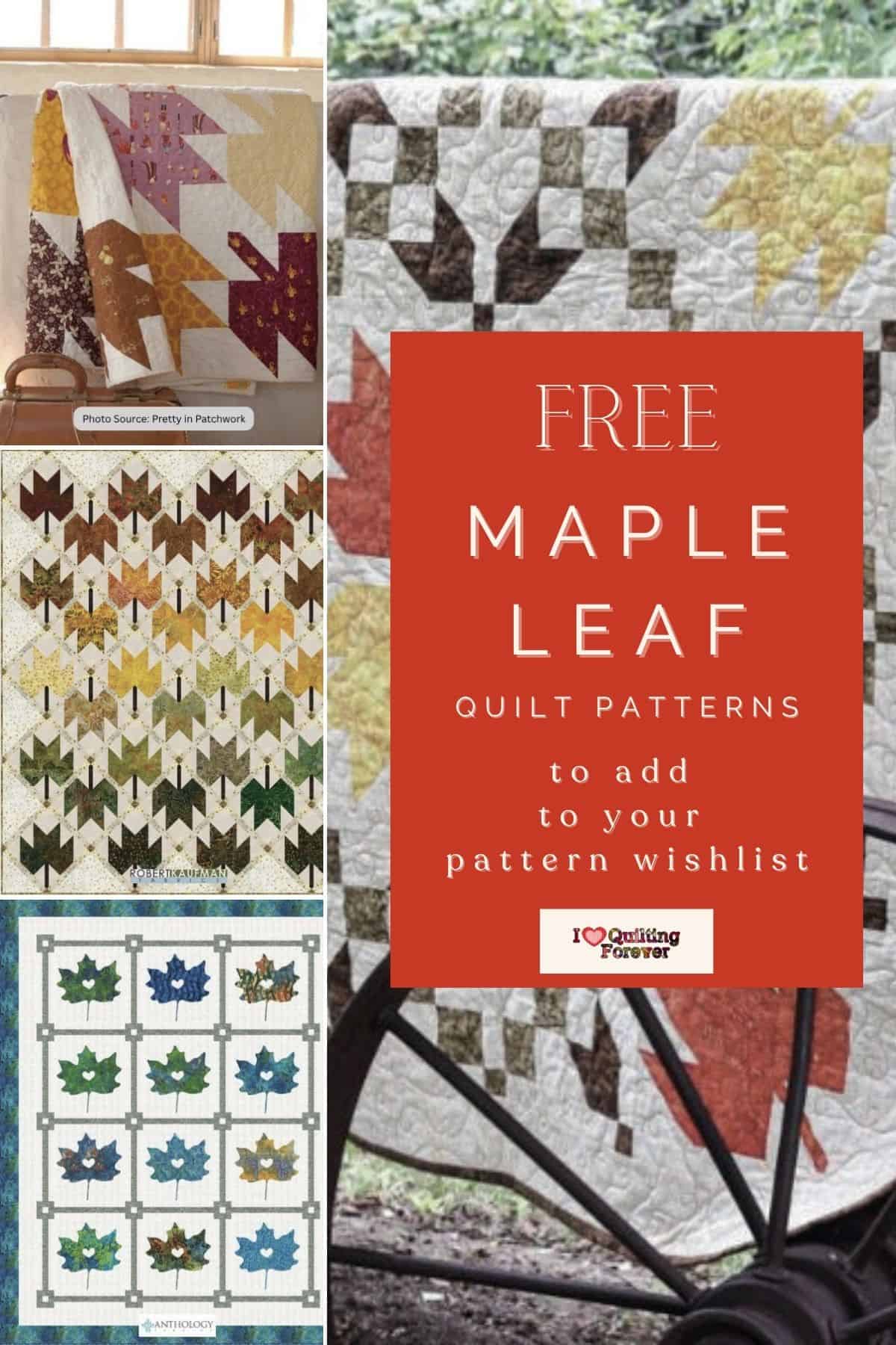 Maple Leaf Quilt Patterns roundup - Pinterest