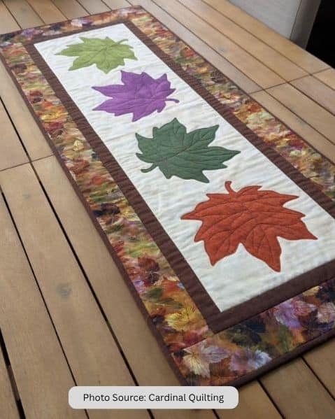 Maple Leaf Table Runner Quilt Pattern - etsy