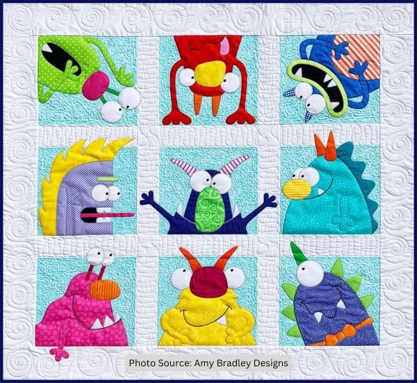 Monsters Quilt Pattern -etsy