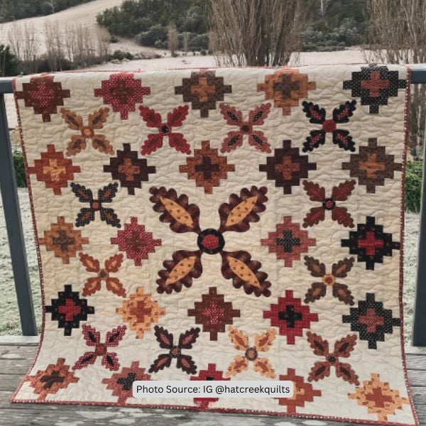 Oak Leaf Quilt Idea from hatcreekquilts