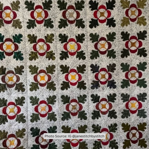 Oak Leaf Quilt Idea from janestitchbystitch