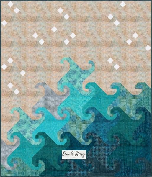 Ocean's Edge Quilt Pattern - etsy