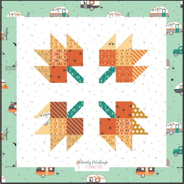 Patchwork Leaves Pillow Quilt Pattern - free quilt pattern