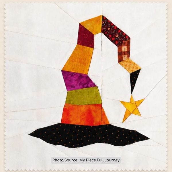 Patchwork Witch Hat Quilt Block Pattern - etsy