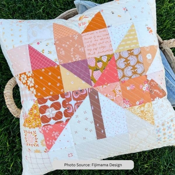 Scrappy Leaf Pillow Quilt Pattern - etsy paid