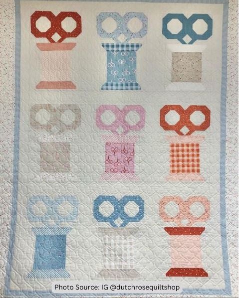 Sewing-Themed Quilt Idea from dutchrosequiltshop-