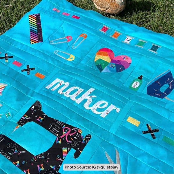 Sewing-Themed Quilt Idea from quietplay