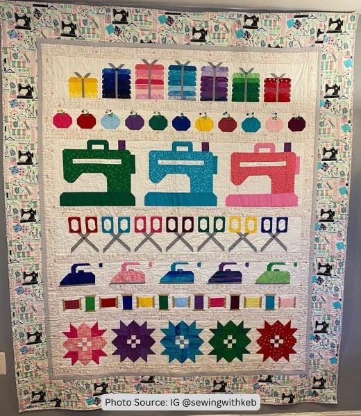 Sewing-Themed Quilt Idea from sewingwithkeb