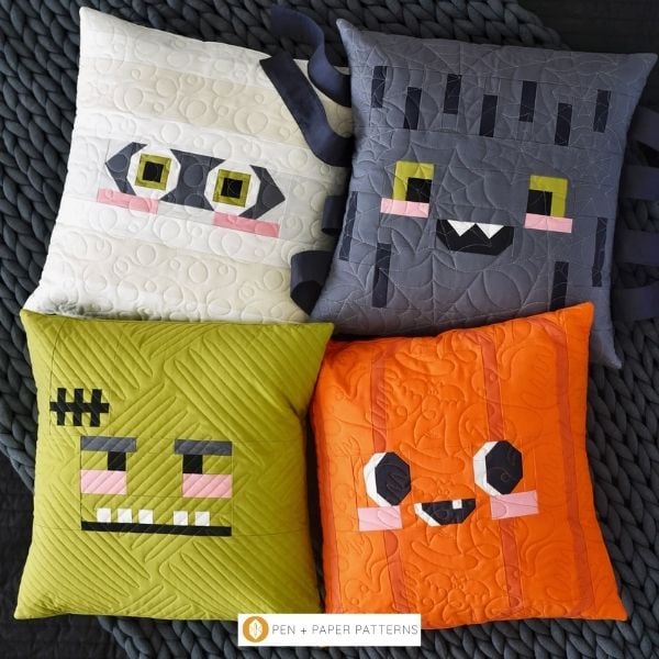 Spooky Squad Pillow Quilt Pattern - etsy paid
