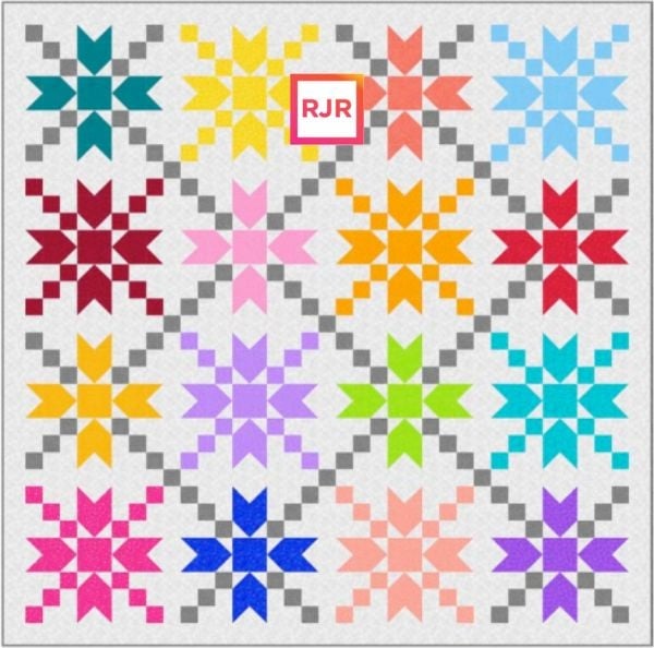 Starry Night Square Dance - free quilt pattern