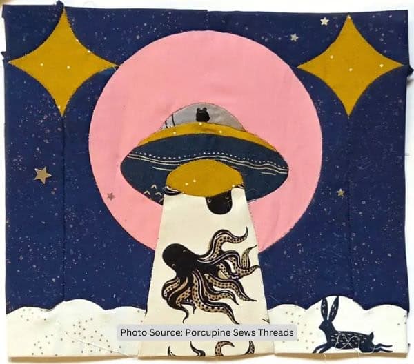 UFO Alien Quilt Block Pattern - etsy
