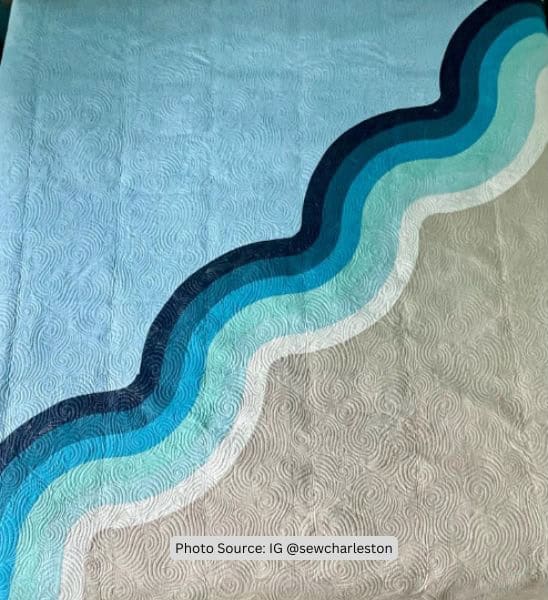 Wave Quilt Idea from sewcharleston