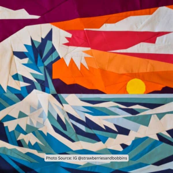 Wave Quilt Idea from strawberriesandbobbins