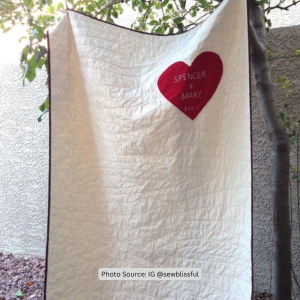 Wedding Quilt Idea from sewblissful