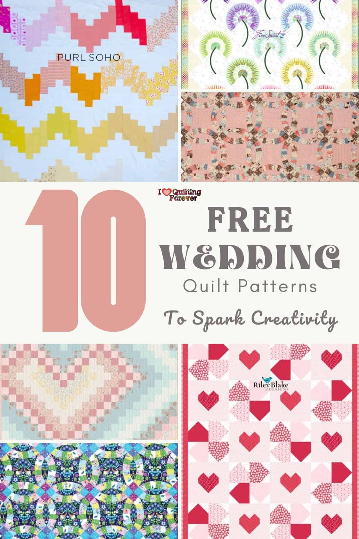 Wedding Quilt Patterns Roundup 1 ILQF Pinterest