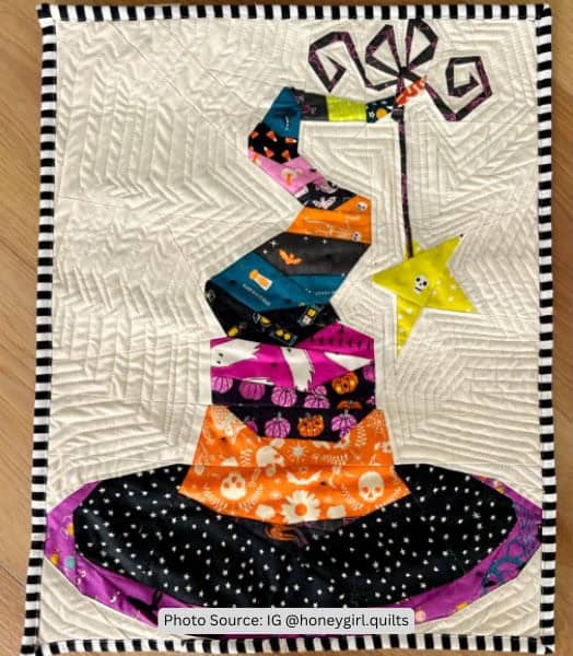 Witch Hat Quilt Idea from honeygirl.quilts