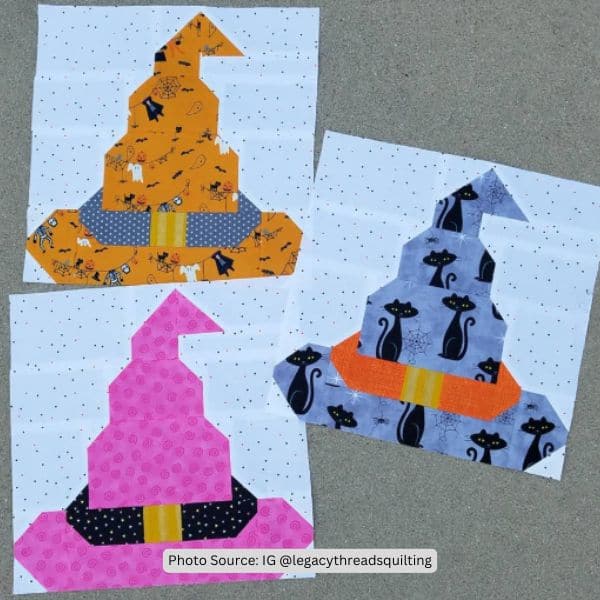 Witch Hat Quilt Idea from legacythreadsquilting