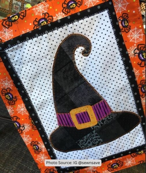 Witch Hat Quilt Idea from sewnsave