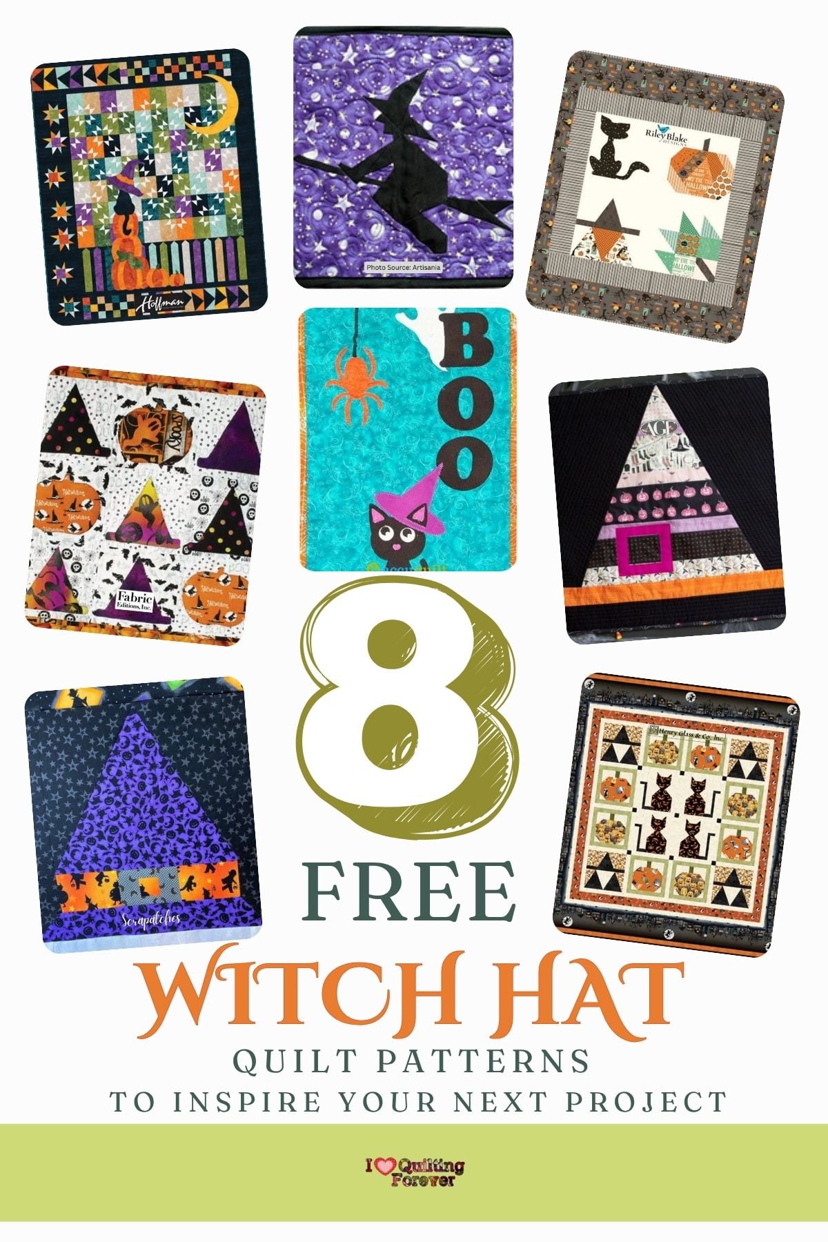 Witch Hat Quilt Patterns Roundup 1 ILQF Pinterest