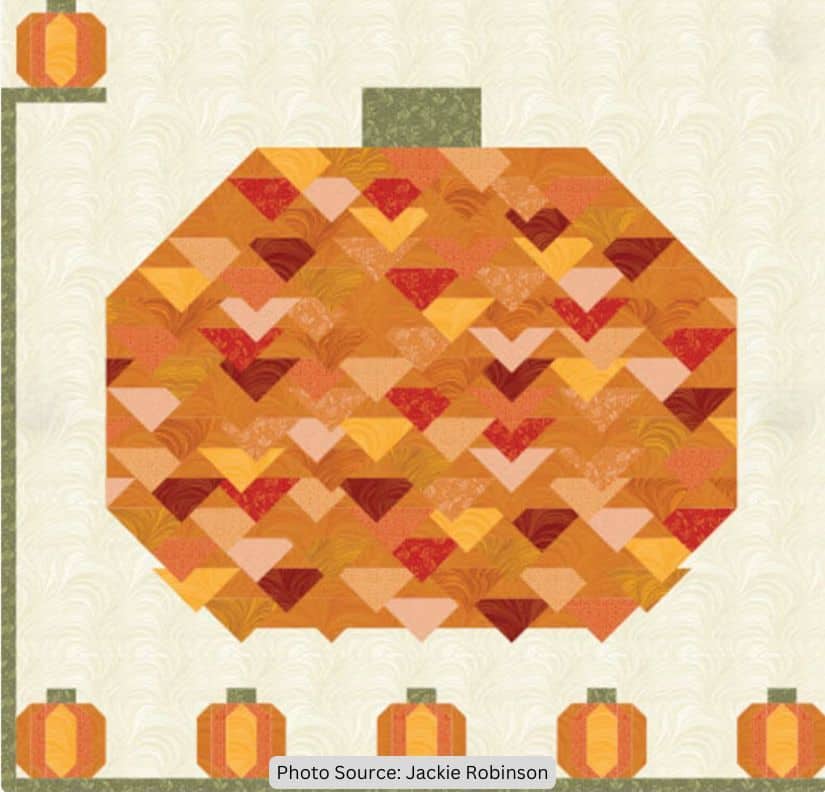 3-Dimensional Patchwork Pumpkin Quilt Pattern- etsy paid