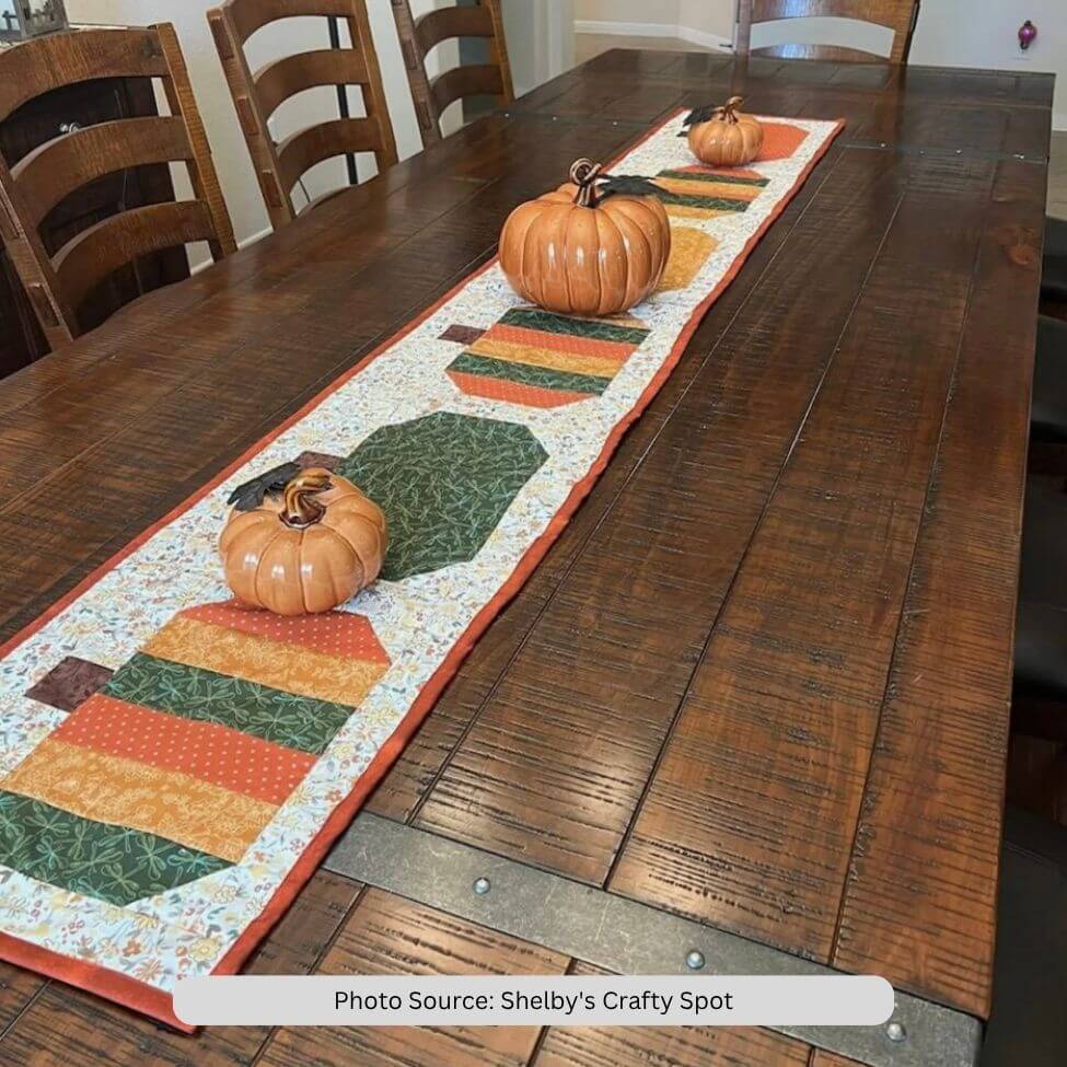 Beginner Pumpkin Patch Table Runner Quilt Pattern - etsy paid 