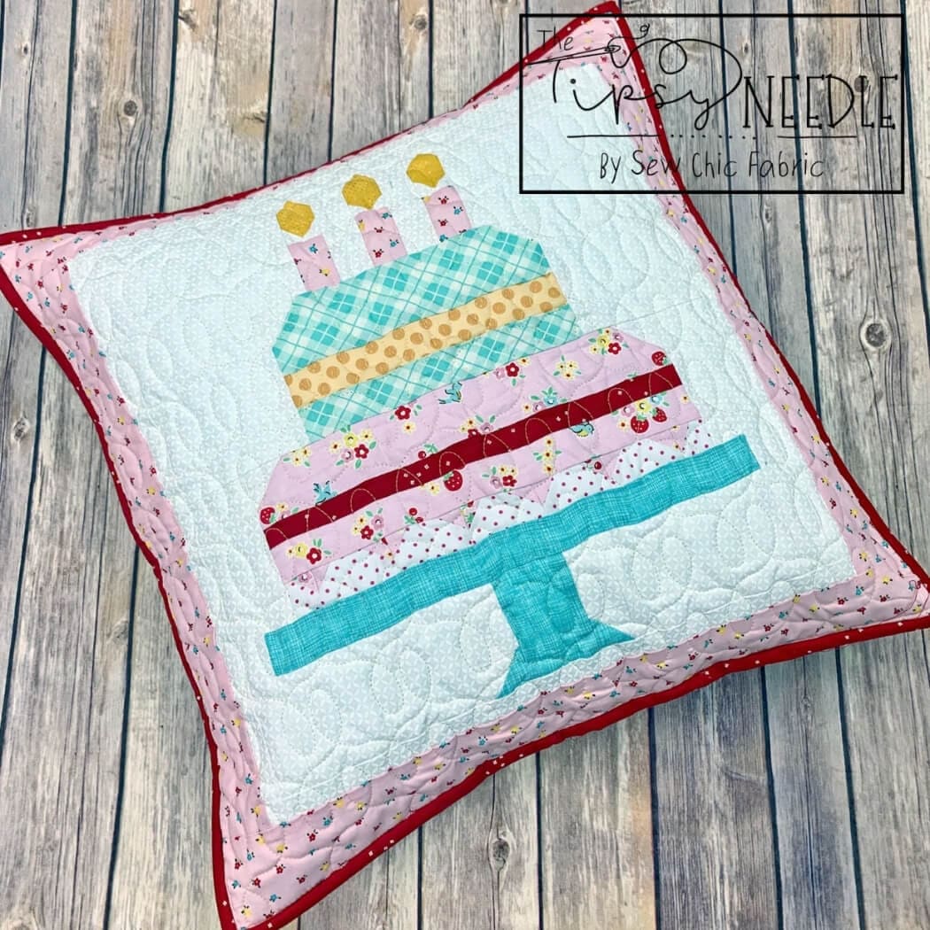 Birthday Cake Pillow Quilt Pattern - etsy paid