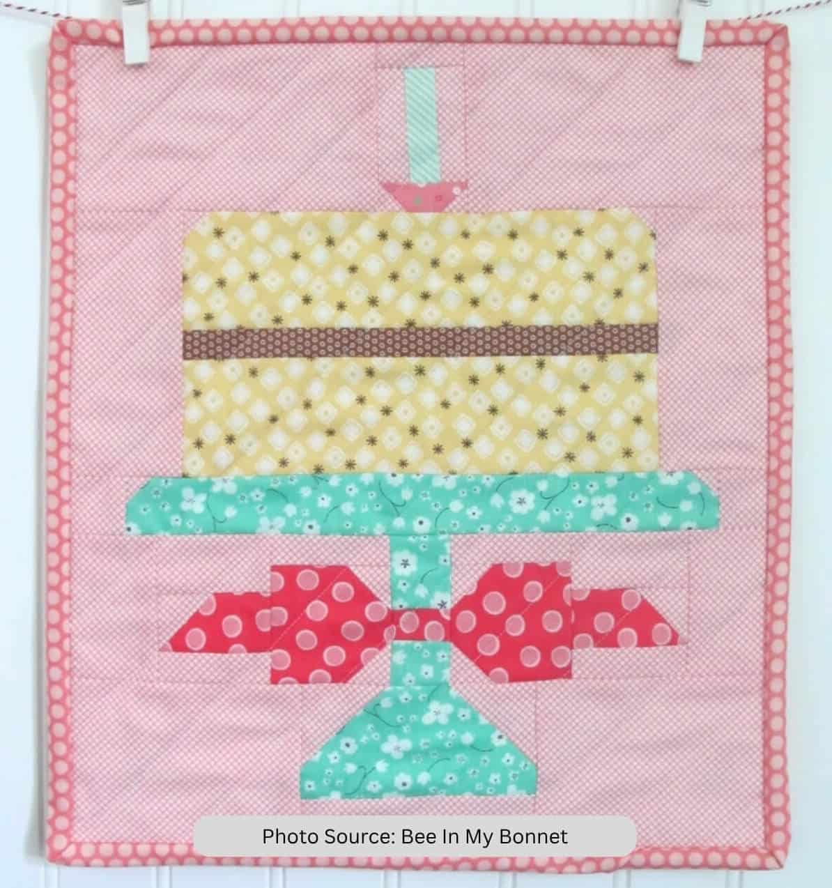 Birthday Cake Quilt Block Pattern - free quilt pattern