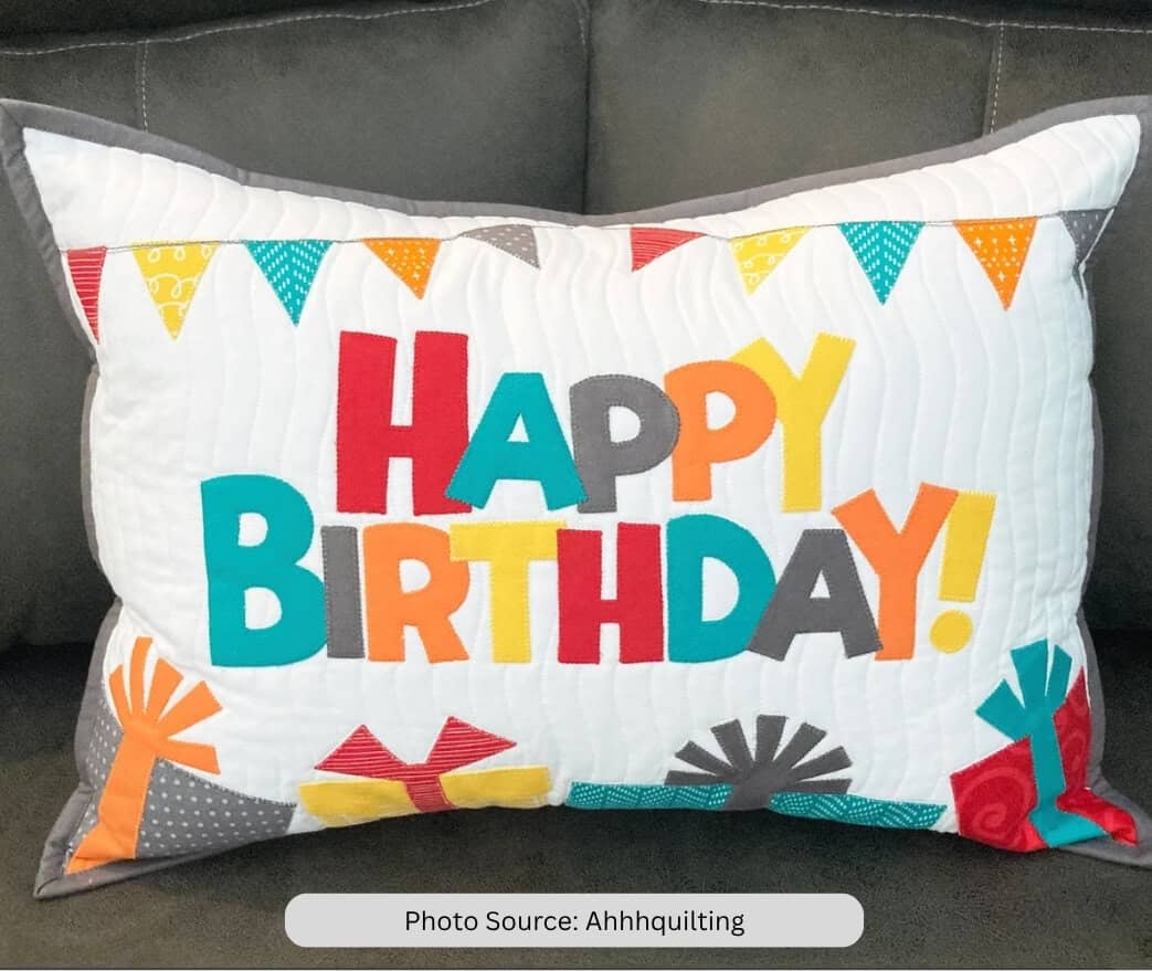 Birthday Pillow Quilt Pattern - etsy paid