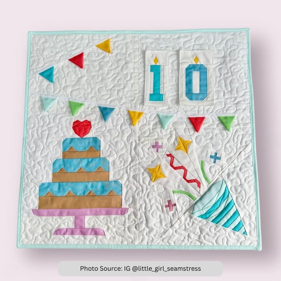 Birthday Quilt Idea from IG little_girl_seamstress