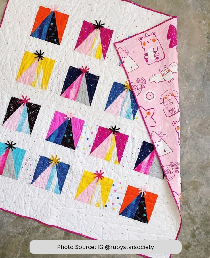 Birthday Quilt Idea from IG rubystarsociety