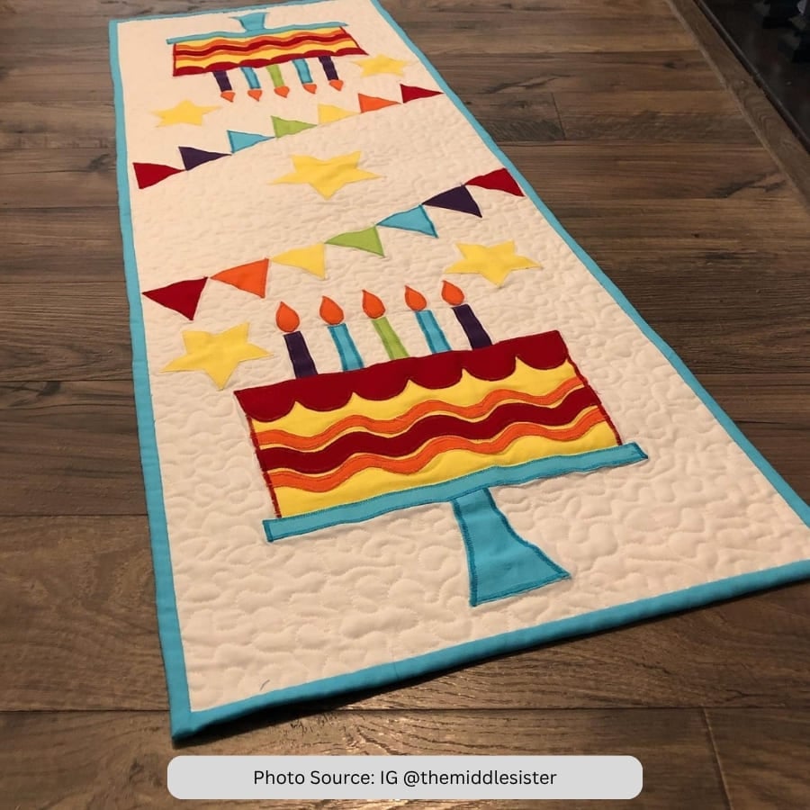 Birthday Quilt Idea from IG themiddlesister