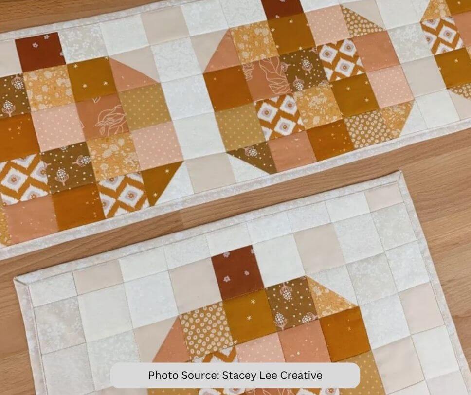 Cozy Fall Pumpkin Table Runner Quilt Pattern - free quilt pattern