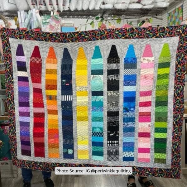 Crayon Quilt Idea from periwinklequilting