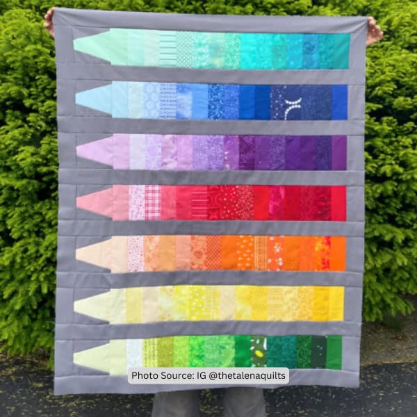 Crayon Quilt Idea from the talena quilts