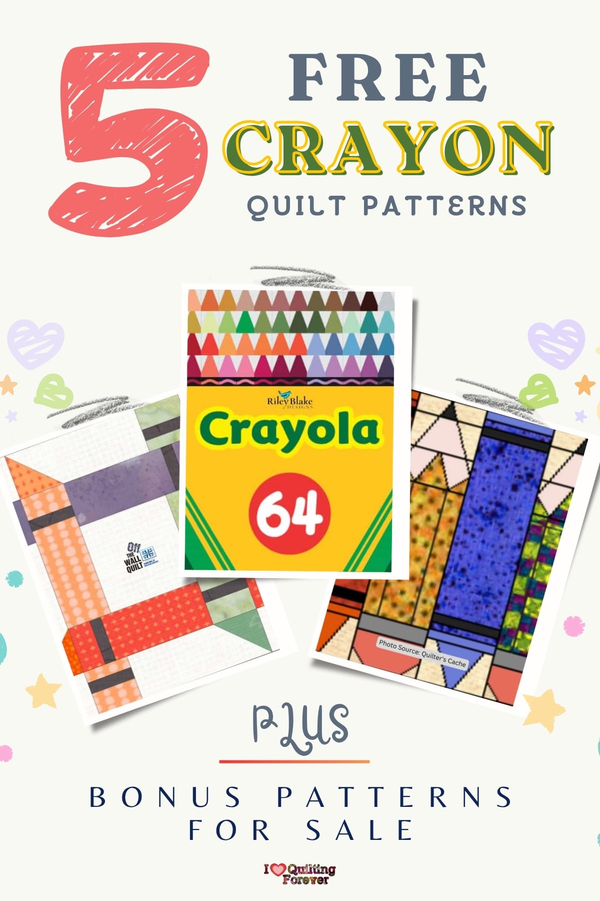 Crayon Quilt Patterns Roundup 1 ILQF Pinterest