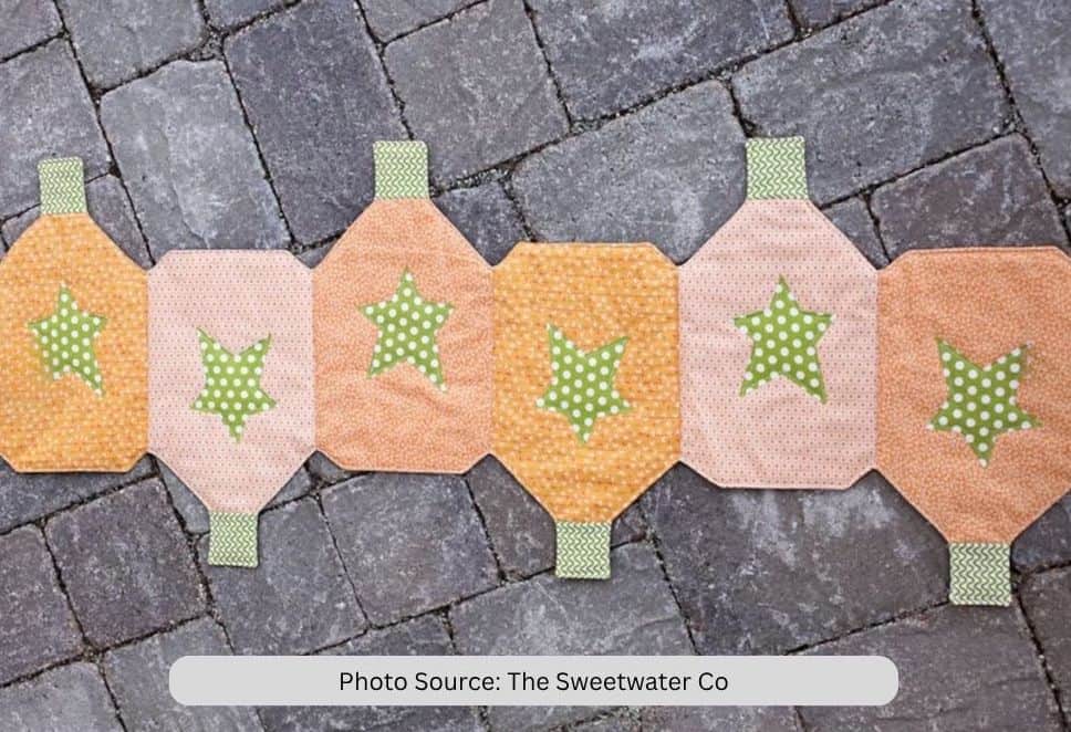 Cute Pumpkin Table Runner Quilt Pattern - etsy paid