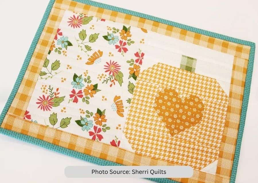 Easy Pumpkin Placemat Pattern - etsy paid